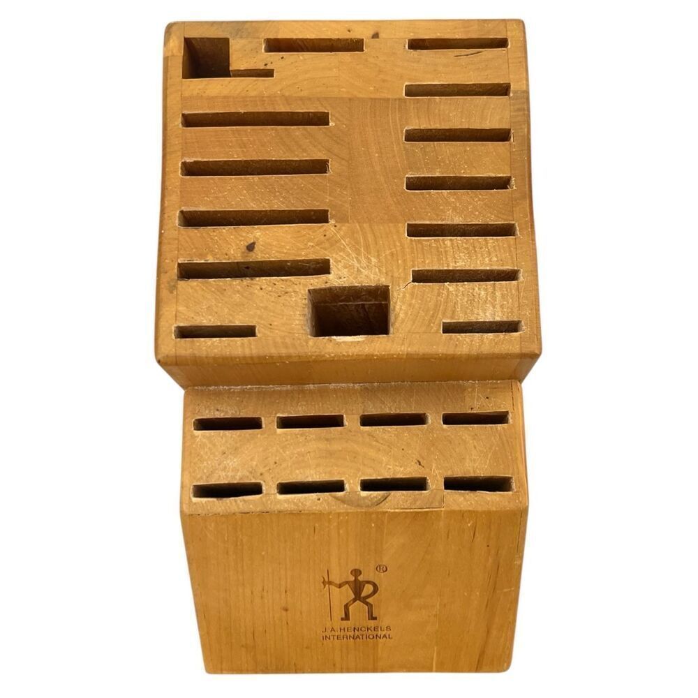 J.A. Henckels 23 Slot Wooden Knife Cutlery Storage Block Wood Block for Knifes